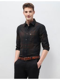 U.S. POLO ASSN. - Brown Cotton Checks Shirt