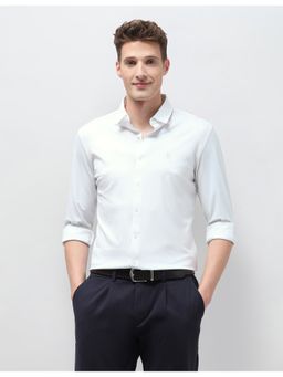 U.S. POLO ASSN. - White Nylon Solid Shirt