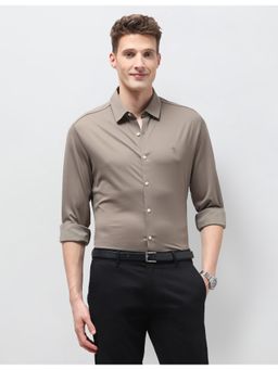 U.S. POLO ASSN. - Brown Nylon Solid Shirt