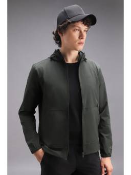 Van Heusen - Green Polyester Solid Jacket