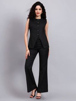 Powersutra - Black Pin Striped Co-Ord Set