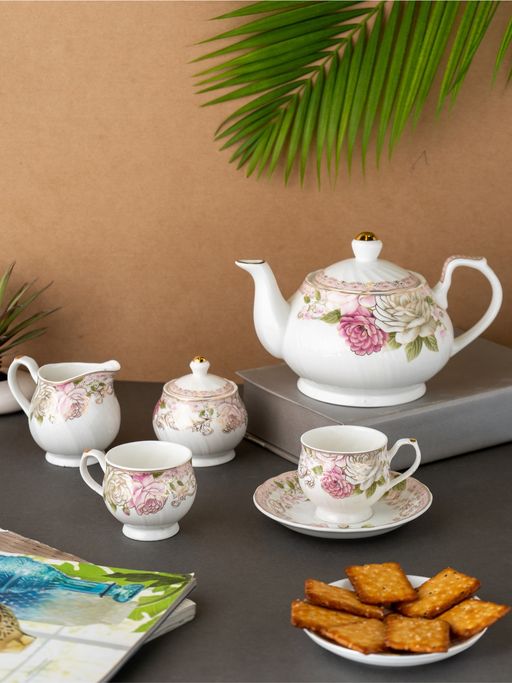 Buy CLAY CRAFT Fine Ceramic Tea (Set of 17) Online