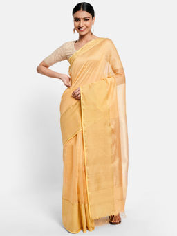 Fabindia - Cotton Silk Geometric Women Sari without Blouse