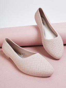 max - Women Pink Perforations Ballerinas