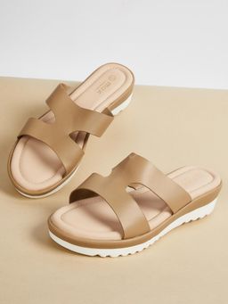 max - Women Beige Slip-On Sandals
