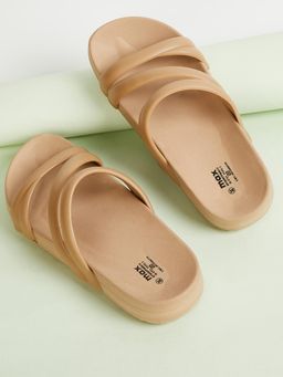 max - Women Beige Strappy Platform Heels