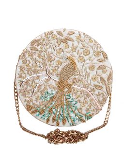 The Purple Sack - Multi-Color Embroidered Clutch