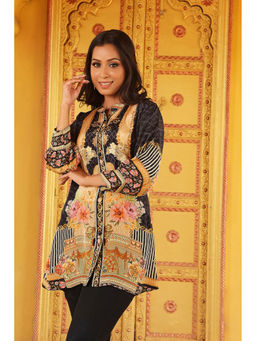 KAFTANIZE - Multi-coloured Floral Pillar Printed Tunic