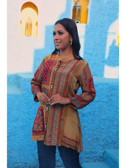 KAFTANIZE - Multicoloured Baroque Bloom Printed Tunic