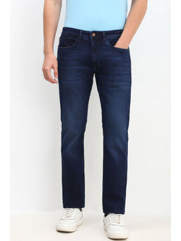 Allen Solly - Men Navy Regular Fit Light Wash Jeans