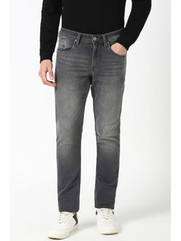 Peter England - Men Grey Mid Wash Wash Slim Jeans