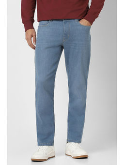 Van Heusen - Men Blue Light Wash Regular Fit Jeans