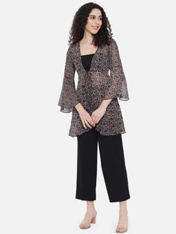 Trend Arrest - Navy Ditsy Printed Shrug