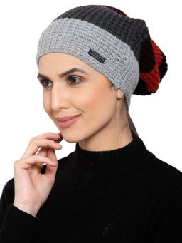 513 - Women Multi Self Design Beanie Cap