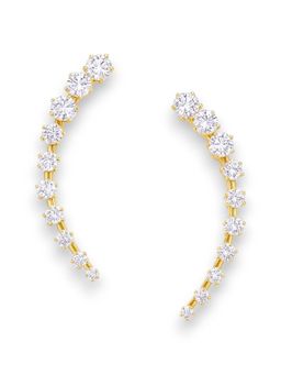 Accessher - Gold-Toned & White Classic Ear Cuff