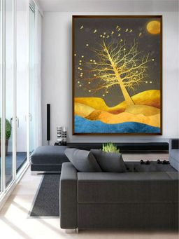 The Art House - Yellow Abstract Painting Wall Art
