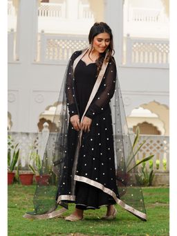 The Traditional Label - Black Georgette Suit (Set of 3)