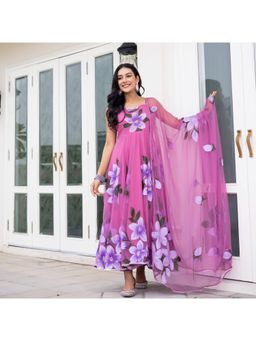 The Traditional Label - Mauve Handpainted Suits Et (Set of 3)