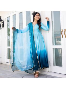 The Traditional Label - Blue Ombre Suit (Set of 3)