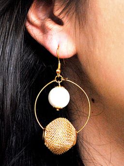 BeAbhika - Mesh & Pearl Earrings