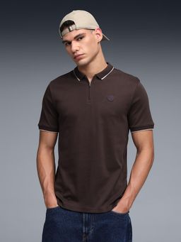 Puma - Brown Cotton Half Sleeves Polo T-Shirt
