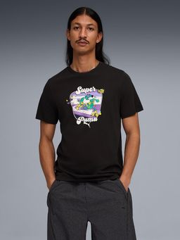 Puma - Black Cotton Half Sleeves T-Shirt