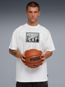 Puma - White Cotton Half Sleeves T-Shirt