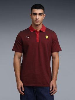 Puma - Maroon Cotton Half Sleeves Polo T-Shirt