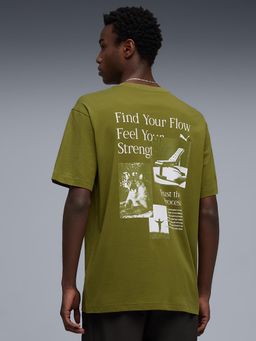 Puma - Green Cotton Half Sleeves T-Shirt