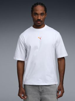 Puma - White Cotton Half Sleeves T-Shirt