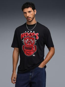 Puma - Black Polyester Half Sleeves T-Shirt