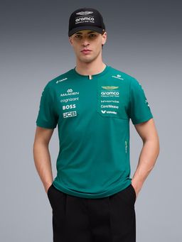 Puma - Green Polyester Half Sleeves T-Shirt