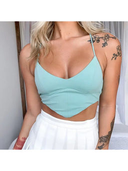 APPAPOP - Blue Krisy Crop Top