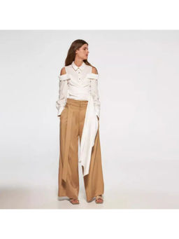 APPAPOP - White Jermain Relaxed Front Through Shirt