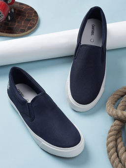 Cantabil - Men Navy Blue Solid Casual Sneakers