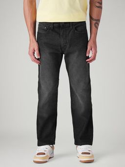 Levi's - Men 505 Black Regular Fit Mid Rise Jeans
