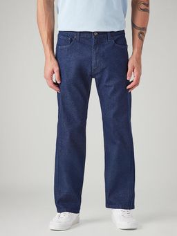 Levi's - Men 555 Dark-Blue Relaxed Straight Fit Mid Rise Jeans
