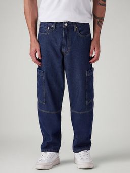 Levi's - Men 568 Dark-Blue Loose Fit Mid Rise Jeans