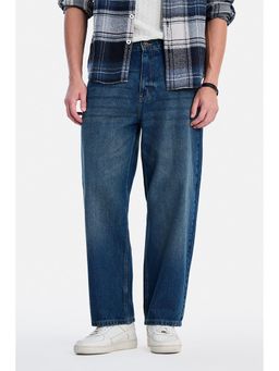 Snitch - Indigo Washed Loose Casual Jeans for Men