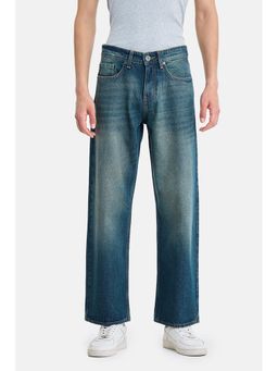 Snitch - Blue Washed Straight Casual Jeans for Men