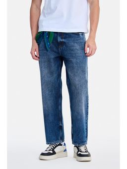Snitch - Blue Washed Loose Casual Jeans for Men