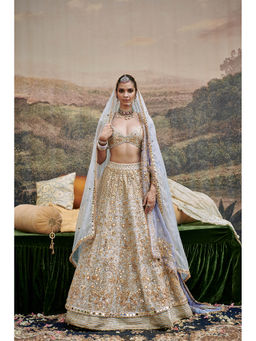 ITRH - Khwab Sitara Lehenga and Veil (Set of 4)