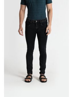 Crocodile - Stretch Fabric Stone Washed Smoky Black Jeans