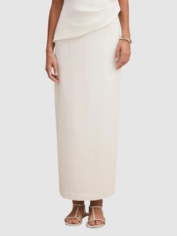Forever New - White Francesca Column Skirt