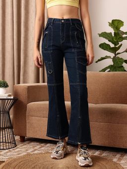 STREET 9 - Navy Blue Cargo Jeans