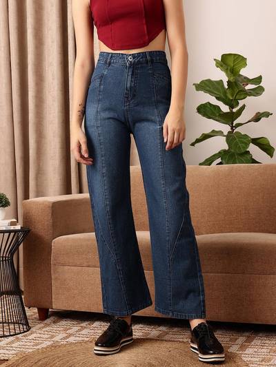 Blue High Waist Denim Jeans