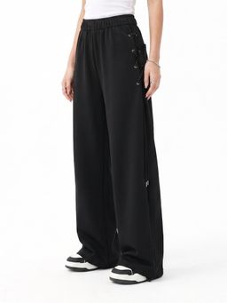 Outzidr - Black Side Tie-Up Pant