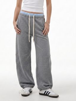 Outzidr - Dark Grey Contrast Waist Pant
