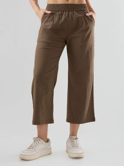 Spykar - Women Brown Solid Straight Fit Mid Rise Culottes