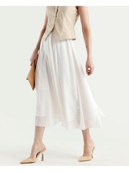 RAREISM - Solid White Women Skirt
